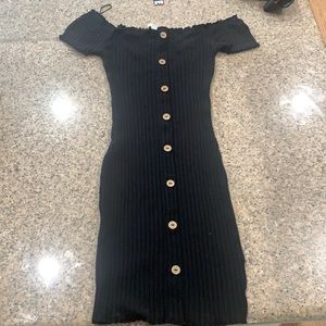 Black fitted dress for girls